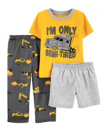 3pc Construction Loose Fit PJs by Carters