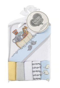 6pc Hooded Towel & Washcloth Set by Precious Moments