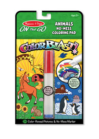 On The Go ColorBlast No Mess Coloring Pad - Animals by Melissa & Doug